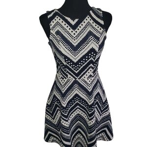 Maurices Black and White Zigzag Mini Dress